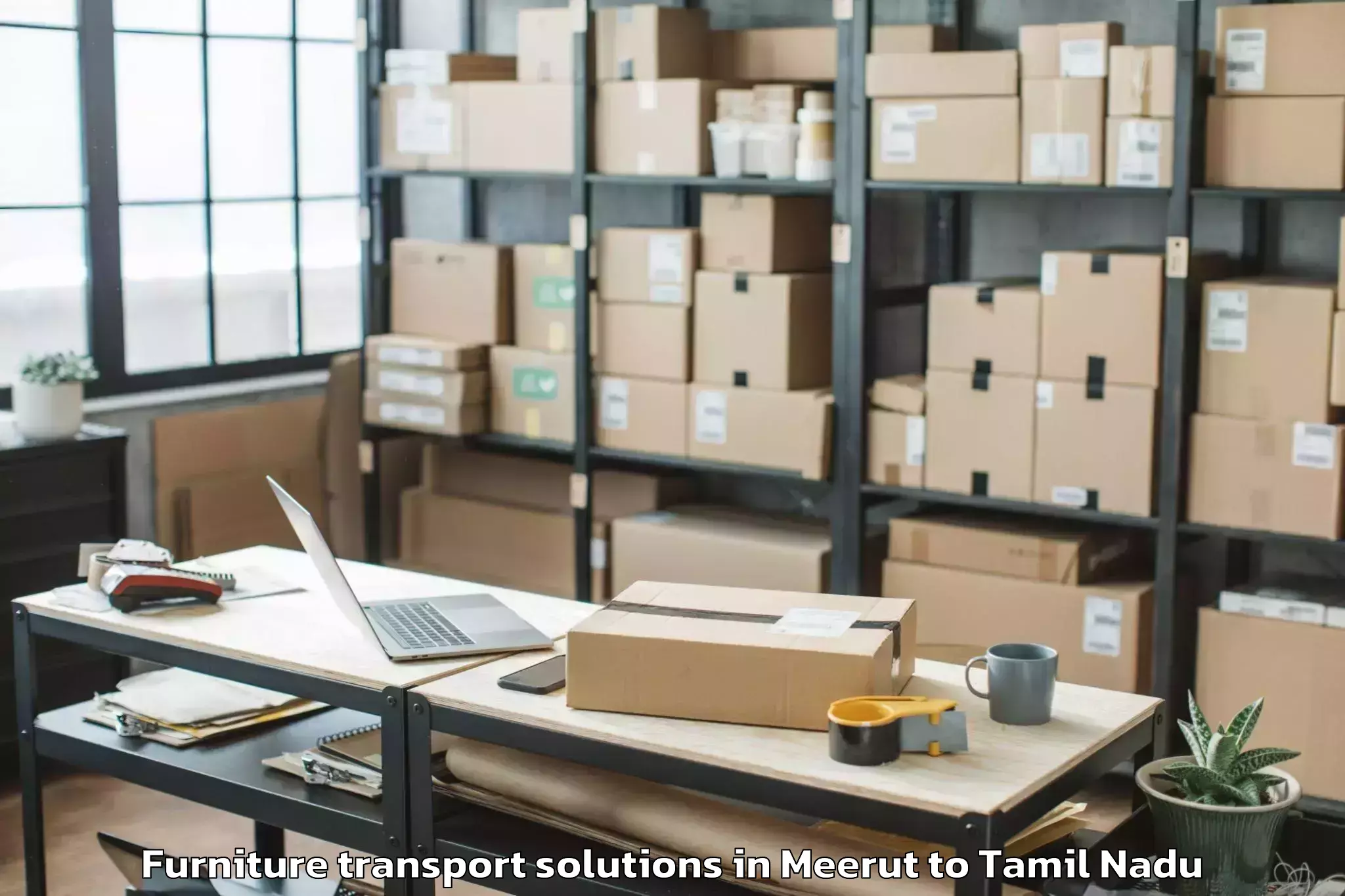 Meerut to Arumbavur Furniture Transport Solutions